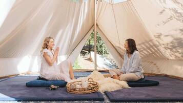 Outdoor banquet area