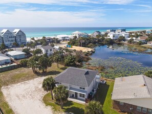 Exterior - Waterfront Secret 2 | Value Home Steps from the Beach | Pet Friendly | 21 and Up (Panama City Beach)