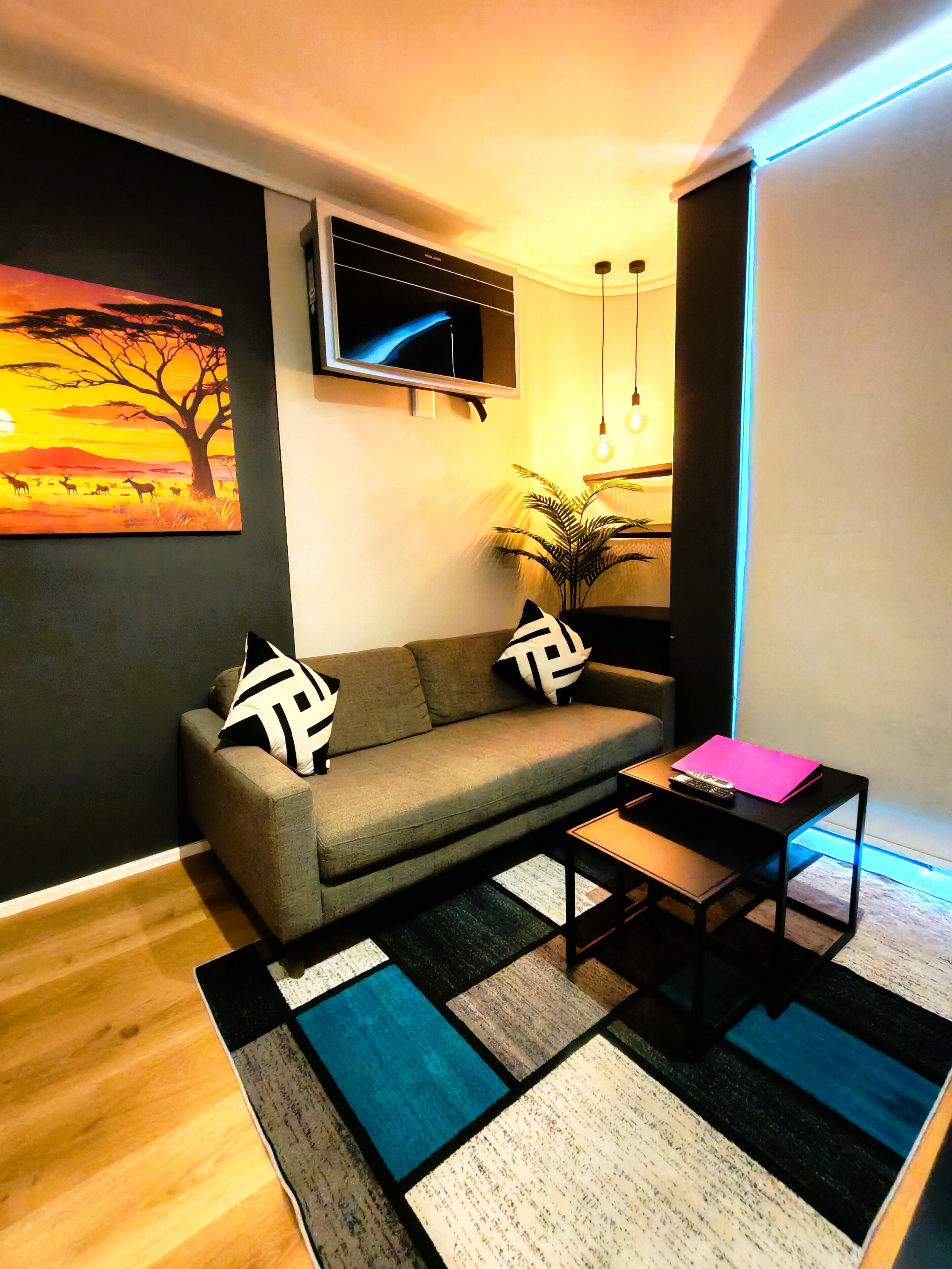 Apartment 204 | Living area | 50-inch Smart TV with digital channels