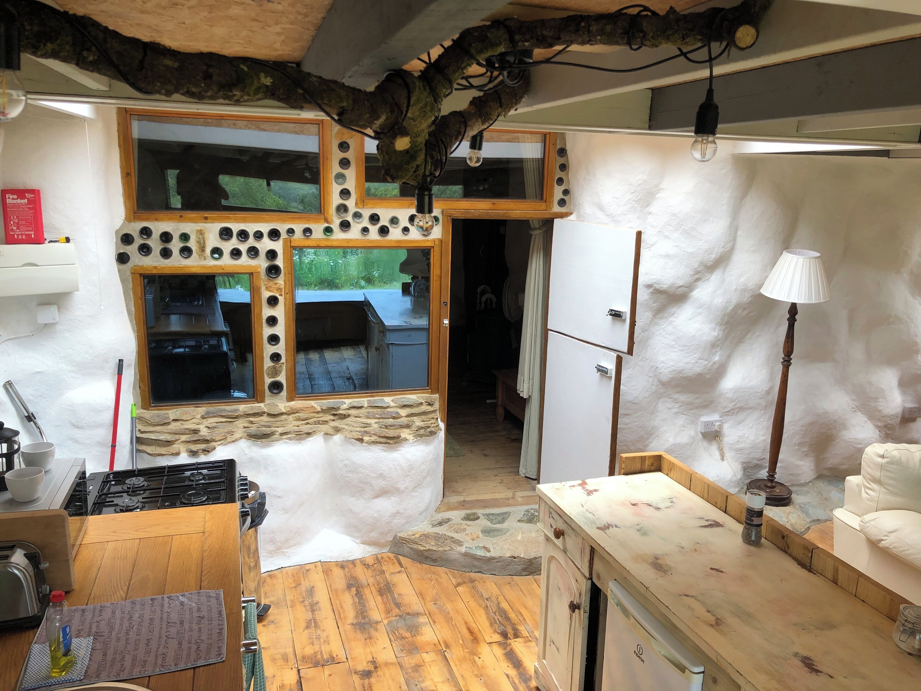 高級小屋, 花園景 (Rabbits 1 or 2 Bed Hobbit style Eco) | 客廳