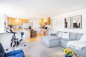 TV, fireplace, offices