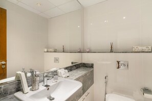 Hair dryer - 2BR Canal View Flat with Pool, Gym, 10 min Drive to Dubai Mall (Business Bay)
