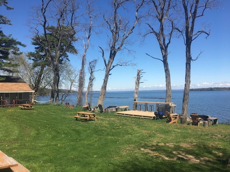 Property grounds. Lakeside Cottage #305 at Valcour Cottages