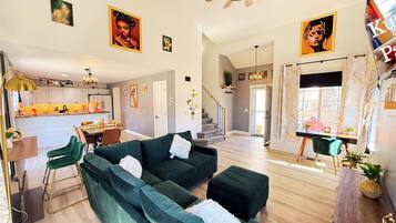 Smart TV, video games, foosball, video library