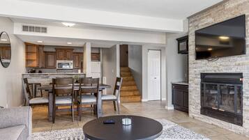 TV connectée, cheminée