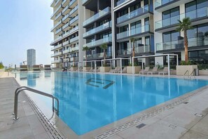 Pool - StayShort - Luxurious 2BR Apartment in JVC with Private Pool (JVC)