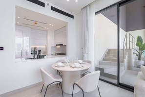 Fridge, microwave, stovetop, toaster - StayShort - Luxurious 2BR Apartment in JVC with Private Pool (JVC)