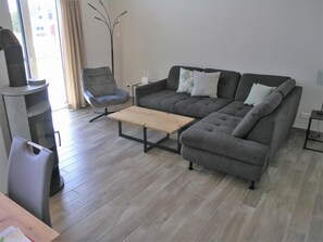 Living room - Ferienhaus mit Sauna im Ferienpark Mirow (Mirow)