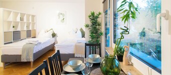 Cozy apartment with kitchen + balcony