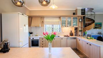 Refrigerador, horno, parrilla de estufa y lavavajillas