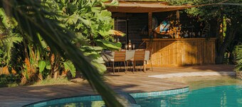 50 m2 yurt and exotic garden with pool and poolhouse