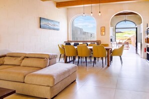 Family Villa, 4 Bedrooms, Fireplace (Solaris Gozitan Villa With Pool) | Living area - Solaris Gozitan Villa with Pool (Ghasri)