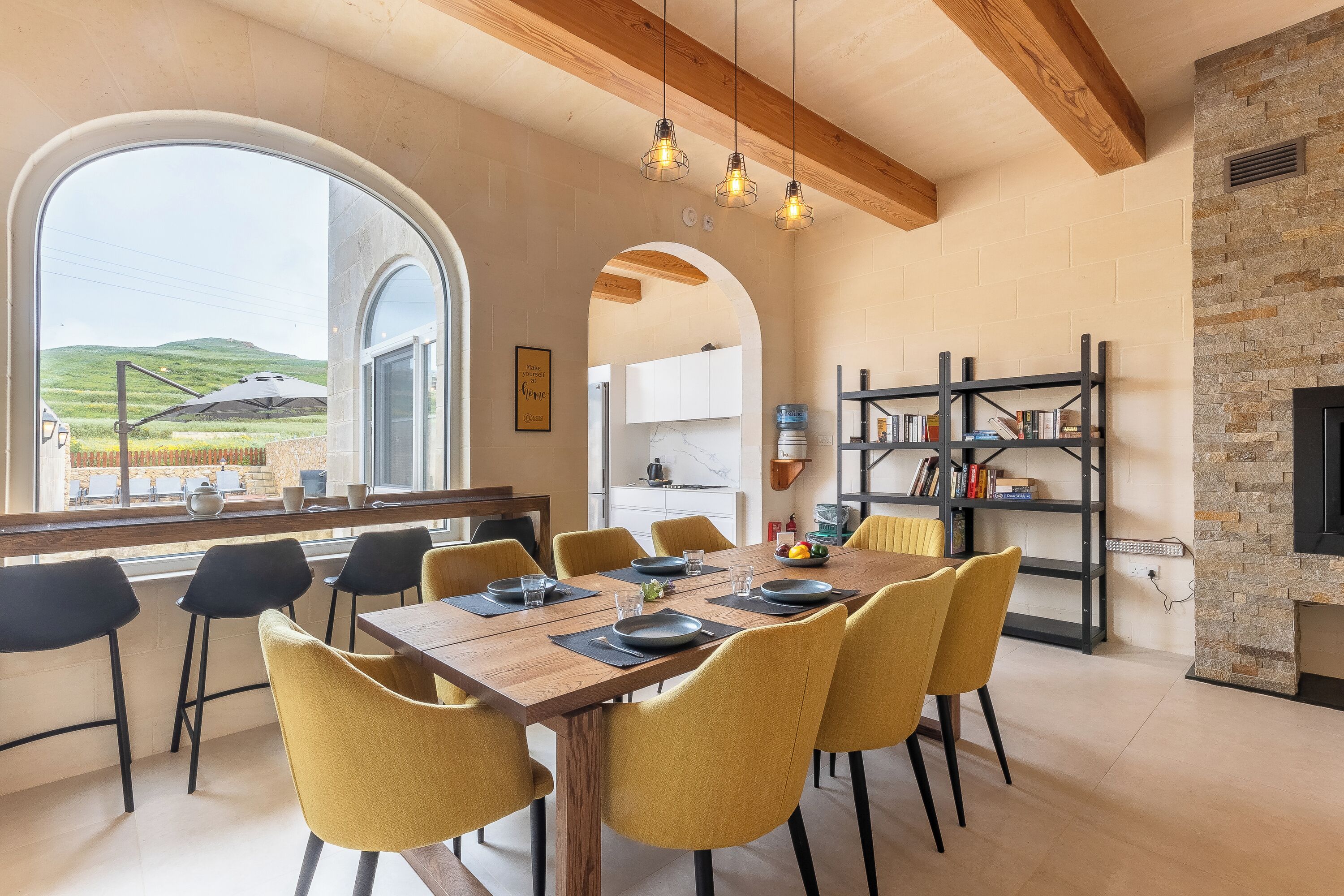 Familienvilla, 4 Schlafzimmer, Kamin (Solaris Gozitan Villa With Pool) | Speisen