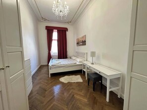 2 bedrooms, iron/ironing board, travel crib, WiFi