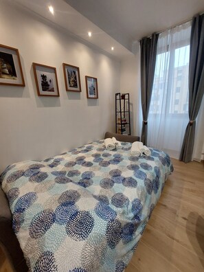 1 bedroom, iron/ironing board, travel crib, free WiFi
