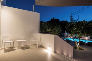 Superior Double or Twin Room, Pool View | Premium bedding, down comforters, pillowtop beds, in-room safe - Rivière Residence Paros   (Paros)