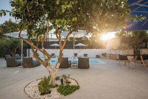 Superior Double or Twin Room, Pool View | Balcony view - Rivière Residence Paros   (Paros)