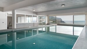 Indoor pool, a heated pool