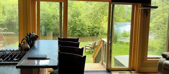River Falls Cottage 2BR with loft Waterfront cottage with Hot tub Traverse City
