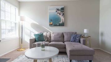 TV, fireplace, offices