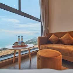 Chambre Familiale, 2 grands lits, vue océan | Vue sur la plage/l’océan