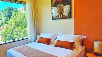 Deluxe Double Room, Mountain View | Hypo-allergenic bedding, in-room safe, individually decorated