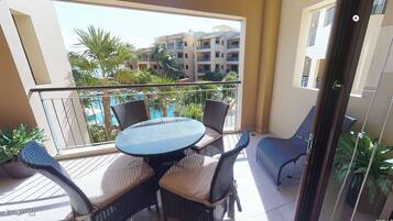 Deluxe appartement, uitzicht op zee | Terras