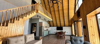 3-bedroom villa in lovely Qəbələ with mountain view,  WiFi, AC, hot  pool.