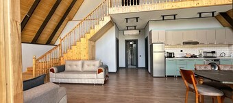 3-bedroom villa in lovely Qəbələ with mountain view,  WiFi, AC, hot  pool.