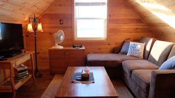 Smart-TV, DVD-spiller, bøker og filmbibliotek