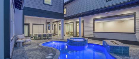 Outdoor pool, a heated pool