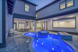 Outdoor pool, a heated pool - Spacious 10-bedroom house with carriage. Pool and spa with Deeded beach access! (Santa Rosa Beach)