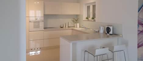 Fridge, oven, stovetop, dishwasher