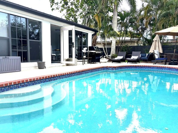 A heated pool