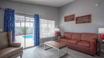 TV, fireplace, video games, books