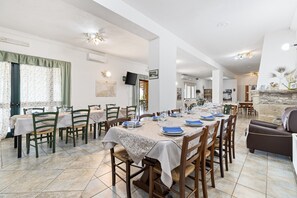 Dining - Farmhouse 'Cuaddus E Tellas- Room 1' with Shared Garden, Wi-Fi and Air Conditioning (Genoni)