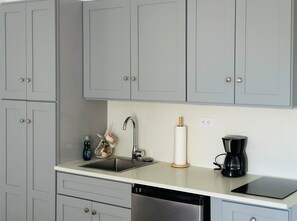 Fridge, microwave, coffee/tea maker, electric kettle -  Pelican Key Studio-pool, near the beach. The best area on Dutch side! (Pelican Key)