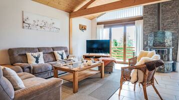 Télévision, cheminée