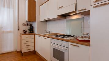 Fridge, oven, stovetop, dishwasher