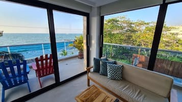 Vue depuis lâhĂ©bergement