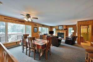 Cabin, Multiple Beds, Patio | Living area | Fireplace - H's Place (Hayward)