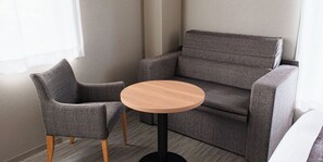 Down comforters, blackout drapes, iron/ironing board, free WiFi