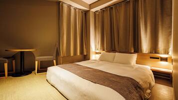 Down duvets, blackout curtains, soundproofing, iron/ironing board
