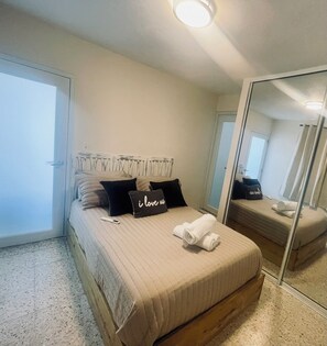 1 bedroom, travel crib, WiFi, bed sheets