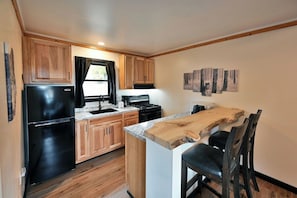 Fridge, microwave, oven, stovetop - Wilderness Package at The Spot includes 2 Cabins! Located on Buskey Bay in Iron River, WI (Iron River)