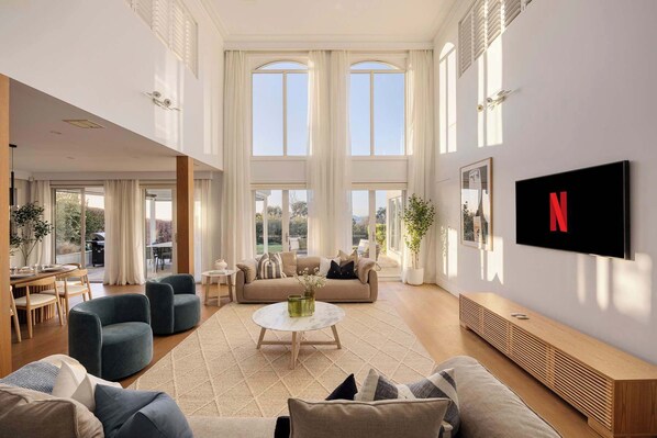 Fireplace, offices - Mount Martha Manor Indoor Pool & Ocean Views (Mount Martha)