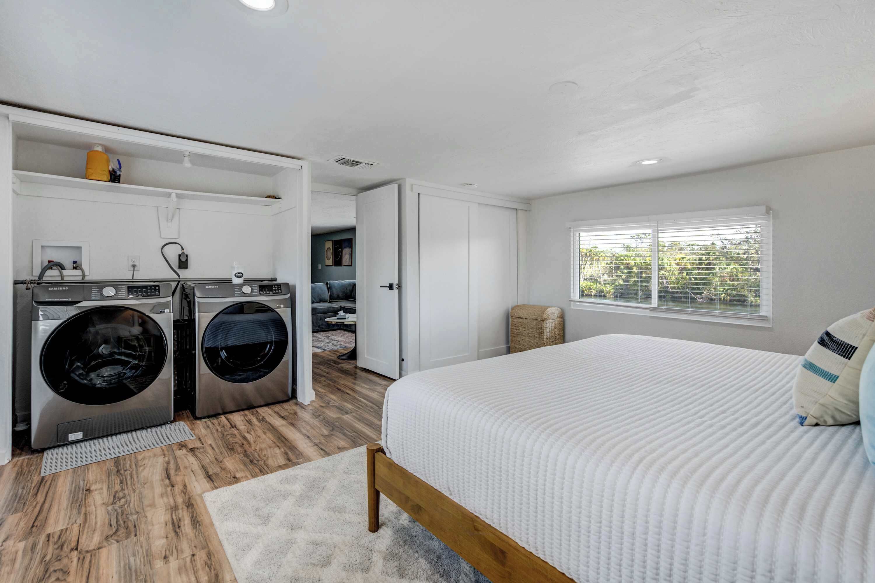 2 bedrooms, iron/ironing board, travel crib, WiFi