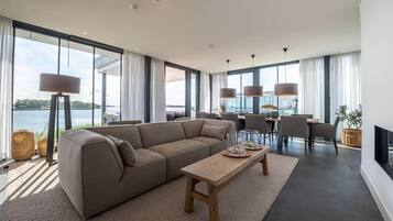 Smart TV, fireplace