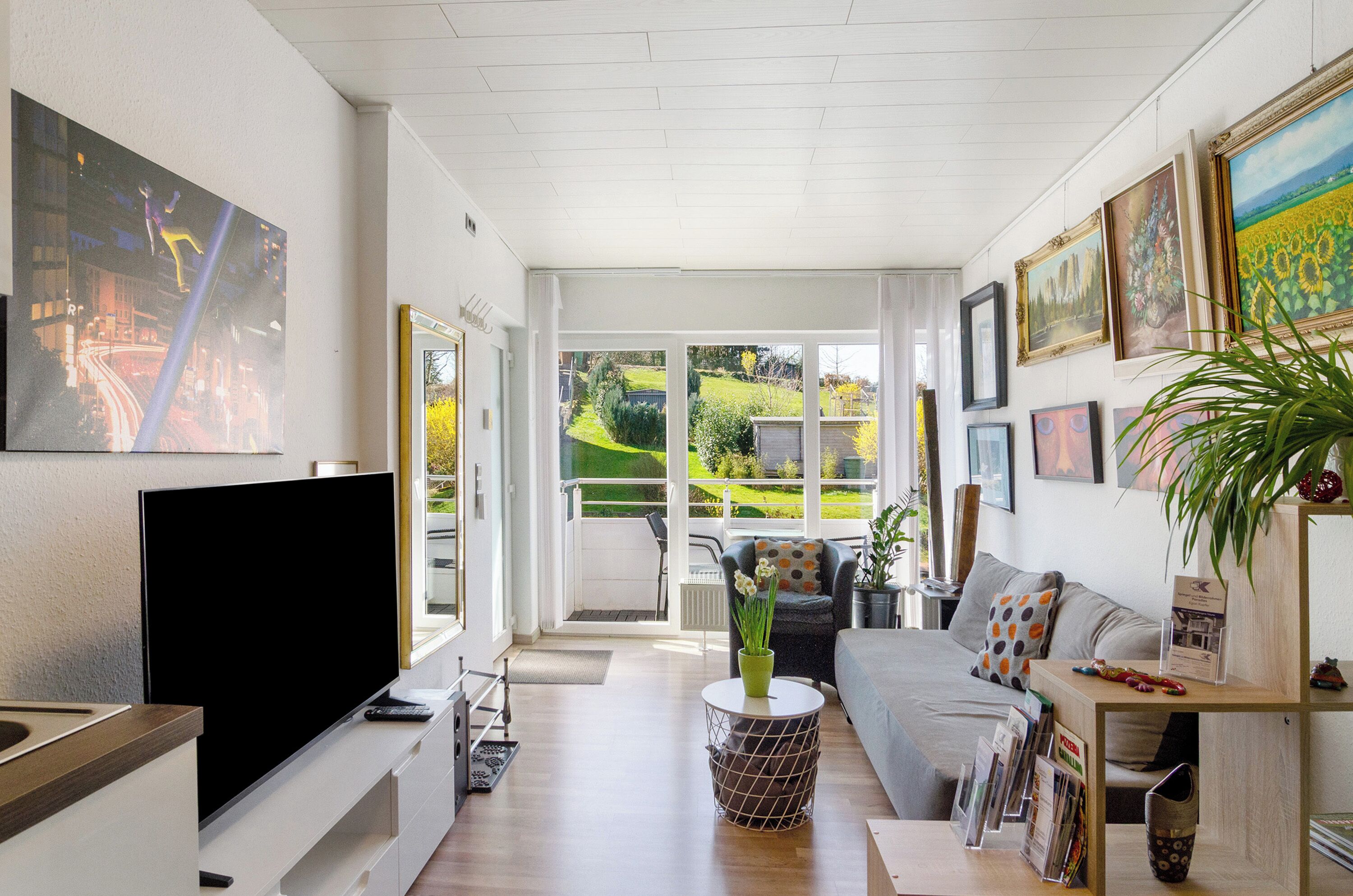 TV, DVD player, stereo