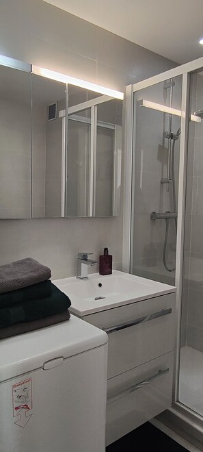 Haartrockner, Handtücher, Seife, Shampoo